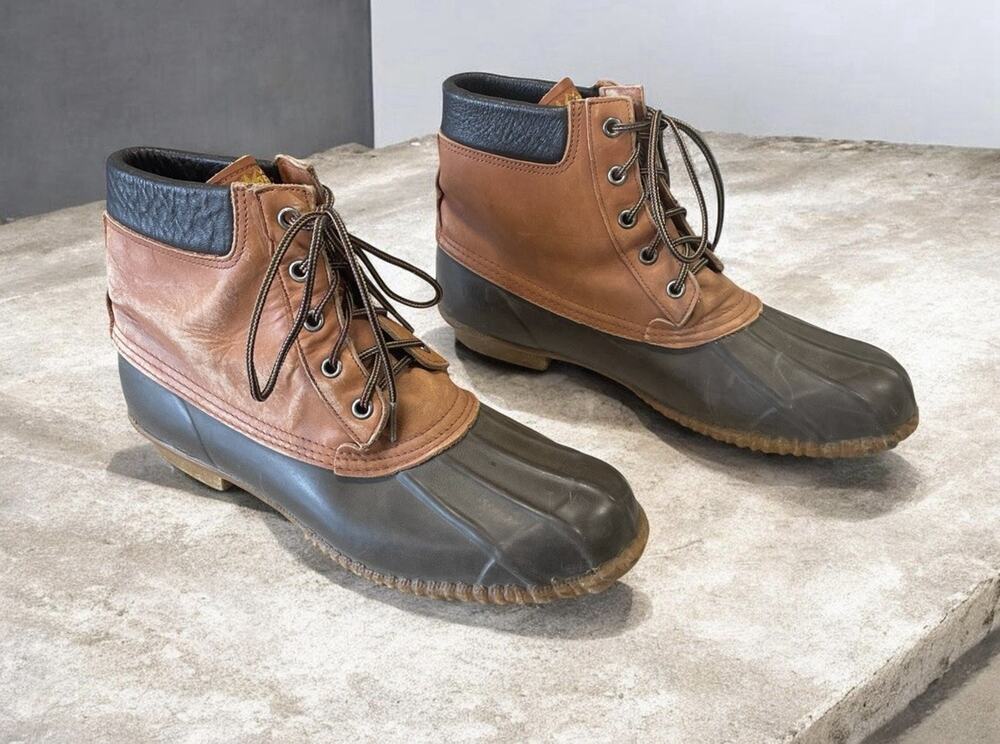 Vintage REI Leather Waterproof Duck Rain Boots Lace Up Women’s Size 10 -Outdoors